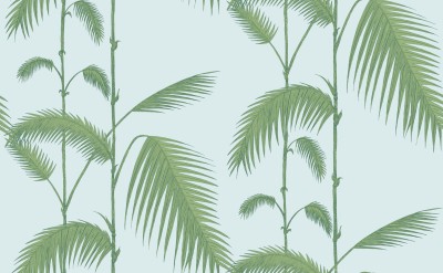 Tapeta Cole and Son Palm Leaves Green/Sky Blue 2
