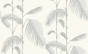 Tapeta Cole and Son Palm Leaves Soft Grey/White