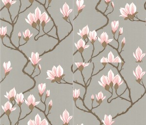 Tapeta Cole and Son Magnolia Silver