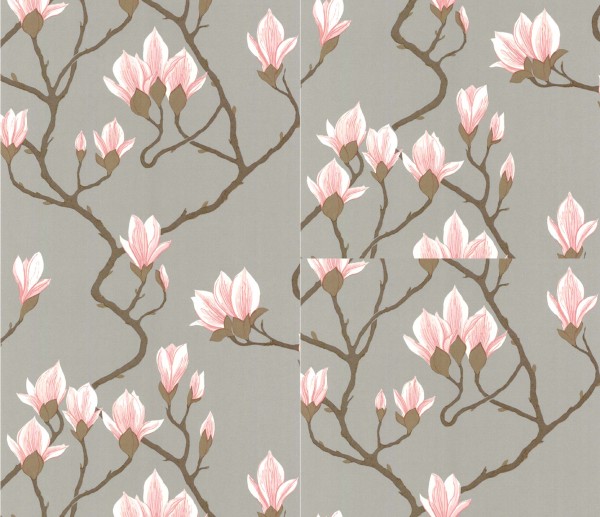 Tapeta Cole and Son Magnolia Silver