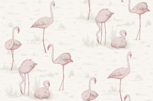 Tapeta Cole and Son Flamingos Pink/White
