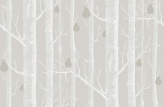 Tapeta Cole and Son Woods & Pears White/Grey/Silver