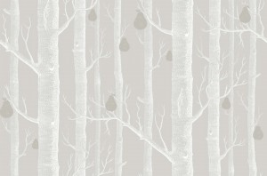 Tapeta Cole and Son Woods & Pears White/Grey/Silver
