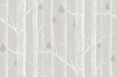 Tapeta Cole and Son Woods & Pears White/Grey/Silver 2