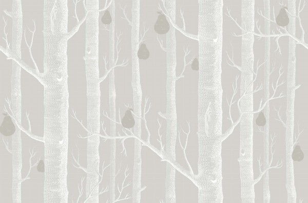 Tapeta Cole and Son Woods & Pears White/Grey/Silver