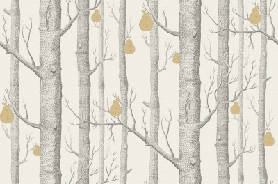 Tapeta Cole and Son Woods & Pears Charcoal/Parchment/Gold 2