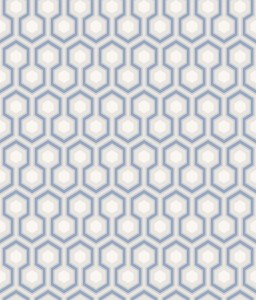 Tapeta Cole and Son Hicks' Hexagon Ink/White/Grey