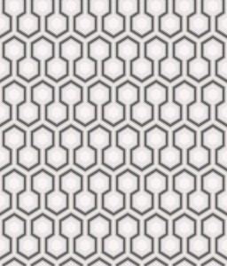 Tapeta Cole and Son Hicks' Hexagon White/Soft Blue/Soot
