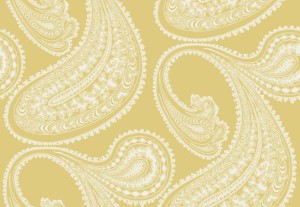 Tapeta Cole and Son Rajapur Flock White/Yellow