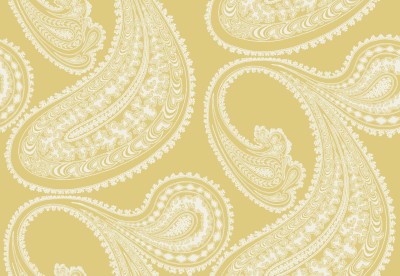 Tapeta Cole and Son Rajapur Flock White/Yellow 2