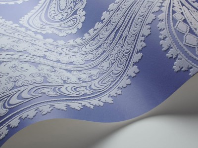 Tapeta Cole and Son Rajapur Flock White/Hyacinth 4