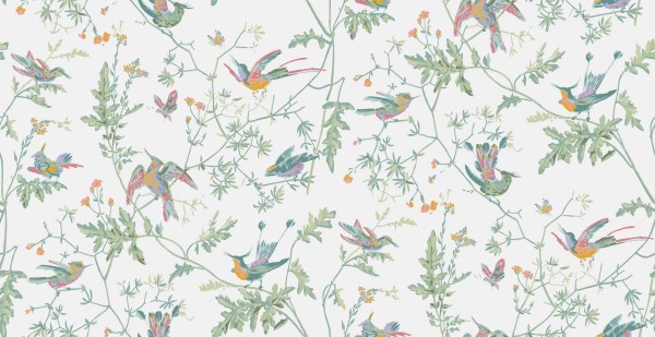 Tapeta Cole and Son Hummingbirds Pastel Multi