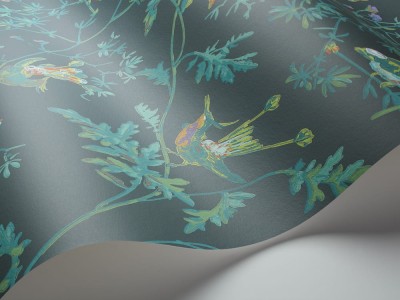 Tapeta Cole and Son Hummingbirds Navy/Multi colour 3