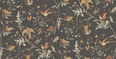 Tapeta Cole and Son Hummingbirds Charcoal/Ginger 2