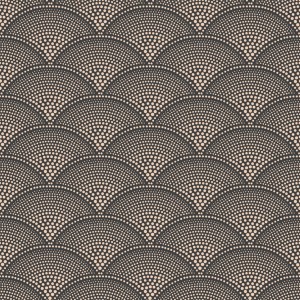 Tapeta Cole and Son Feather Fan Charcoal/Copper
