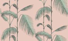 Tapeta Cole and Son Palm Leaves Mint/Pink