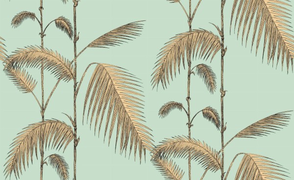 Tapeta Cole and Son Palm Leaves Yellow/Mint