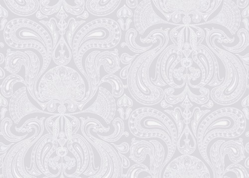Tapeta Cole and Son Malabar w kolorze białym i jasnoszarym, z eleganckim, delikatnym wzorem w stylu paisley. Wzór rozmieszczony równomiernie na tle, tworzy subtelny efekt teksturowy, doskonały do aranżacji wnętrz.