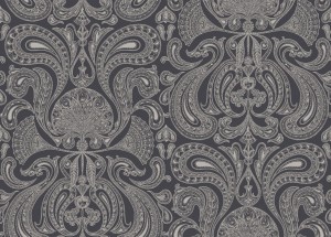 Tapeta Cole and Son Malabar Silver/Ink Blue