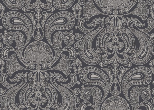 Tapeta Cole and Son Malabar Silver/Ink Blue