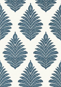 Tapeta Thibaut Anna French PALAMPORE LEAF Blue and White