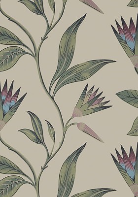 Tapeta Thibaut Anna French CLEO VINE Plum and Blue 2