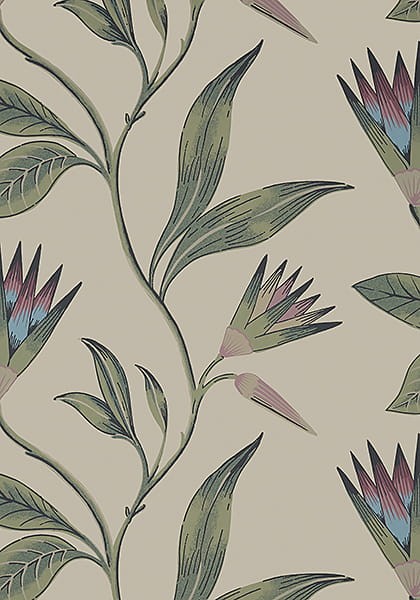 Tapeta Thibaut Anna French CLEO VINE Plum and Blue