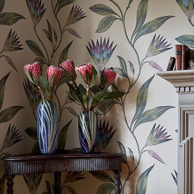 Tapeta Thibaut Anna French CLEO VINE Plum and Blue 4