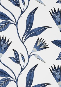 Tapeta Thibaut Anna French CLEO VINE Blue and White