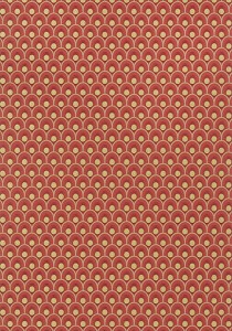 Tapeta Thibaut Anna French SPENCER Metallic Gold on Red