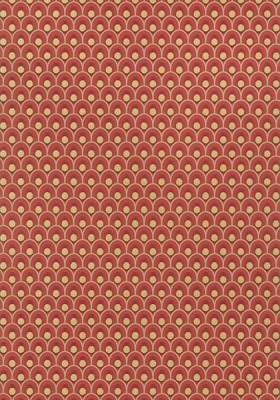 Tapeta Thibaut Anna French SPENCER Metallic Gold on Red 2