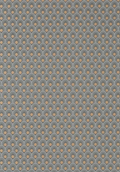 Tapeta Thibaut Anna French SPENCER Metallic Copper on Charcoal
