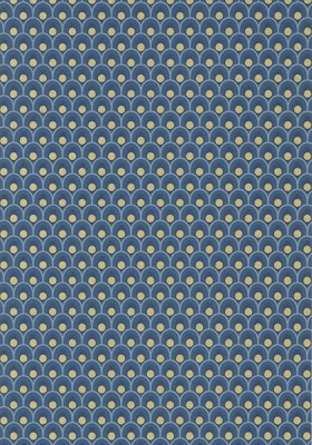 Tapeta Thibaut Anna French SPENCER Metallic Gold on Navy 2