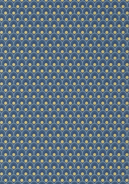 Tapeta Thibaut Anna French SPENCER Metallic Gold on Navy