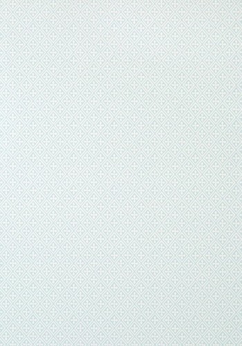 Tapeta Thibaut Anna French ARLEN TRELLIS w kolorze aqua, z delikatnym wzorem w romby na jasnym tle. Materiał gładki, stonowany, idealny do aranżacji wnętrz. Wzór powtarza się regularnie, tworząc harmonijną całość.