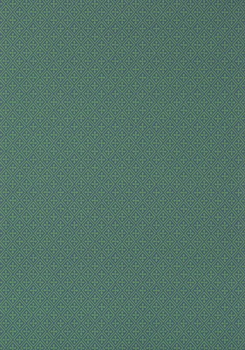 Tapeta Thibaut Anna French ARLEN TRELLIS w kolorze emerald z navy, przedstawiająca powtarzający się wzór w delikatne romby. Materiał z teksturą, w jednolitym tle, idealna do eleganckich wnętrz.