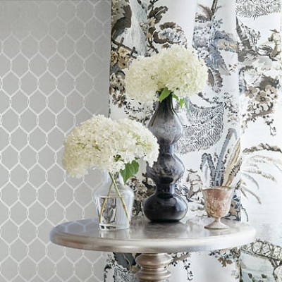 Tapeta Thibaut Anna French LELAND TRELLIS Linen 3