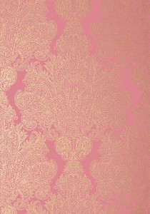 Tapeta Thibaut Anna French AUBURN Metallic Gold on Pink