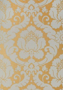 Tapeta Thibaut Anna French MARLOW Aqua on Metallic Gold