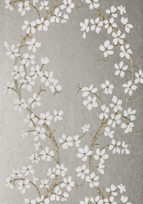 Tapeta Thibaut Anna French ST. ALBANS GROVE White and Silver 2