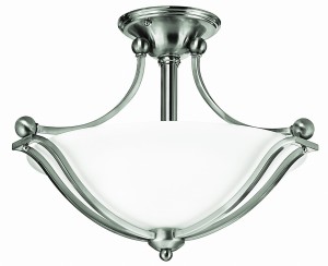 Plafon Beauty M Nikiel, Biały 50x50x36cm