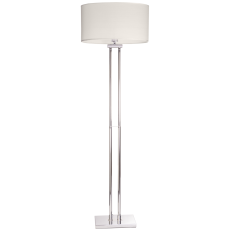 Lampa Podłogowa Bella Chrom, Biała 47x21x150cm