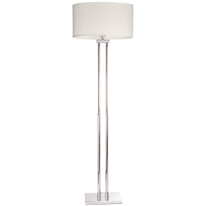 Lampa Podłogowa Bella Chrom, Biała 47x21x150cm