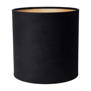 Abażur Velvet Cylinder Czarny/ Matowe Złoto 20x20cm