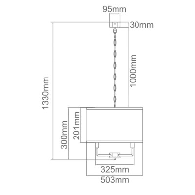 Lampa Sufitowa Wisząca Casa, Stare Złoto, Satyna, 50,3x30cm 4