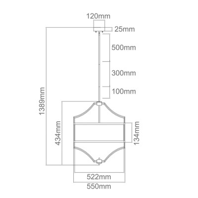 Lampa Sufitowa Wisząca Stesso, Złoto, Satyna, 55x43,4cm 4