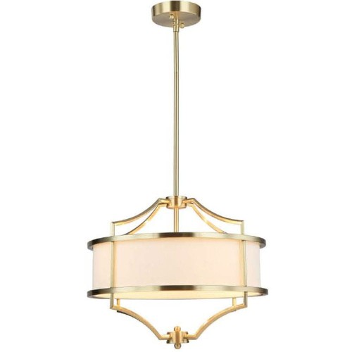 Lampa sufitowa wisząca Stesso w kolorze starego złota z satynowym wykończeniem. Okrągła, z dekoracyjnym wzorem, zawieszona na cienkim pręcie. Wymiary 42x35,1 cm, idealna do eleganckich wnętrz.