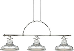 Lampa Sufitowa, Wisząca Grosseto XL Srebrna 136x56cm
