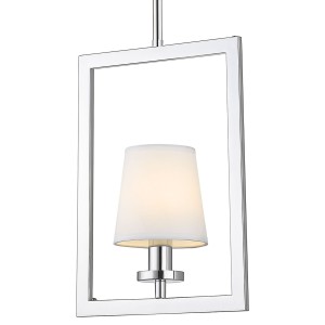 Lampa Sufitowa, Wisząca Luna S Chrom, Biały 25x12x34cm