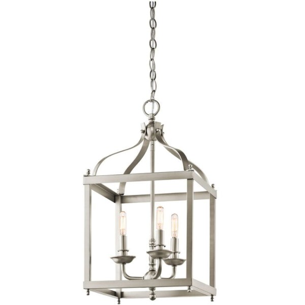 Lampa Sufitowa, Wisząca Boston M Nikiel 30x30x56cm